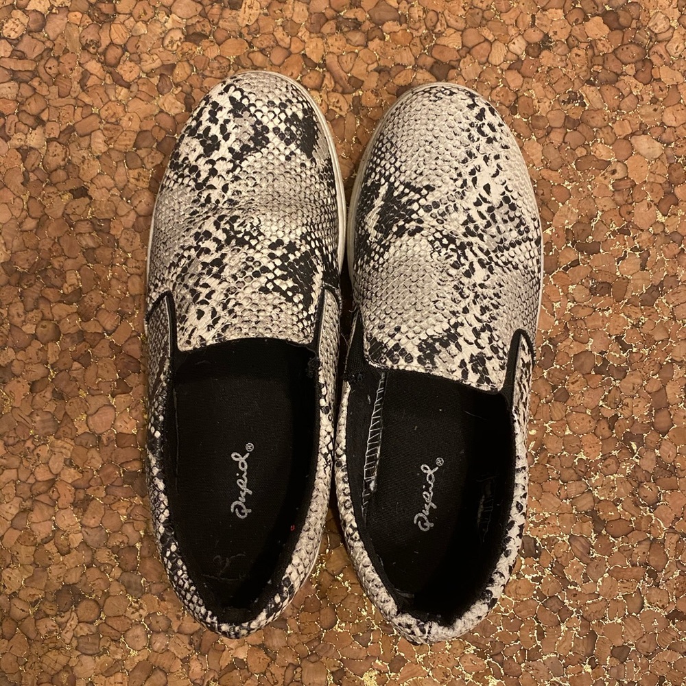 Cute Snakeskin Boutique Slip on Sneakers